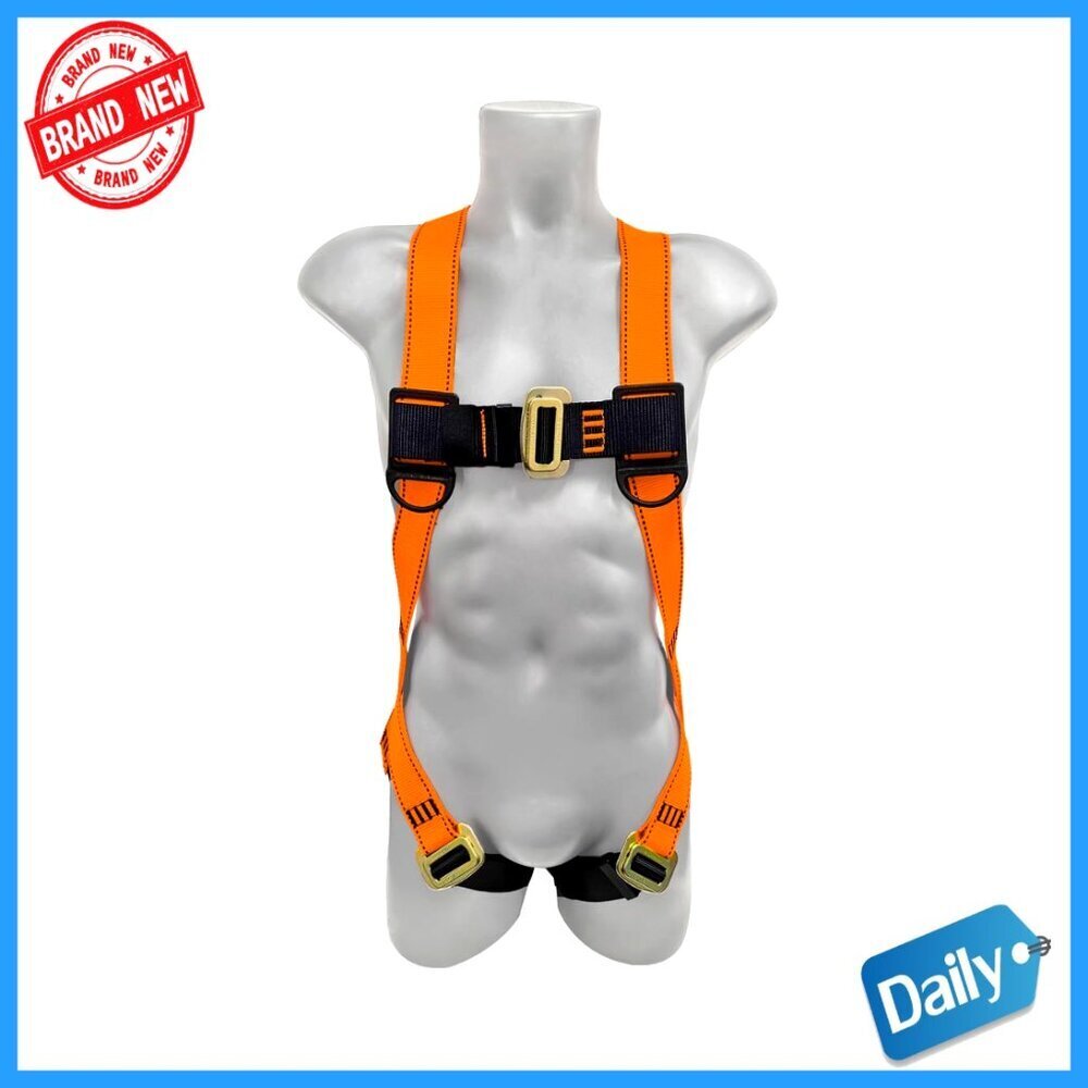 Full Body Safety Harness with Back D-Ring, Adjustable Leg Straps, Fall Indicator